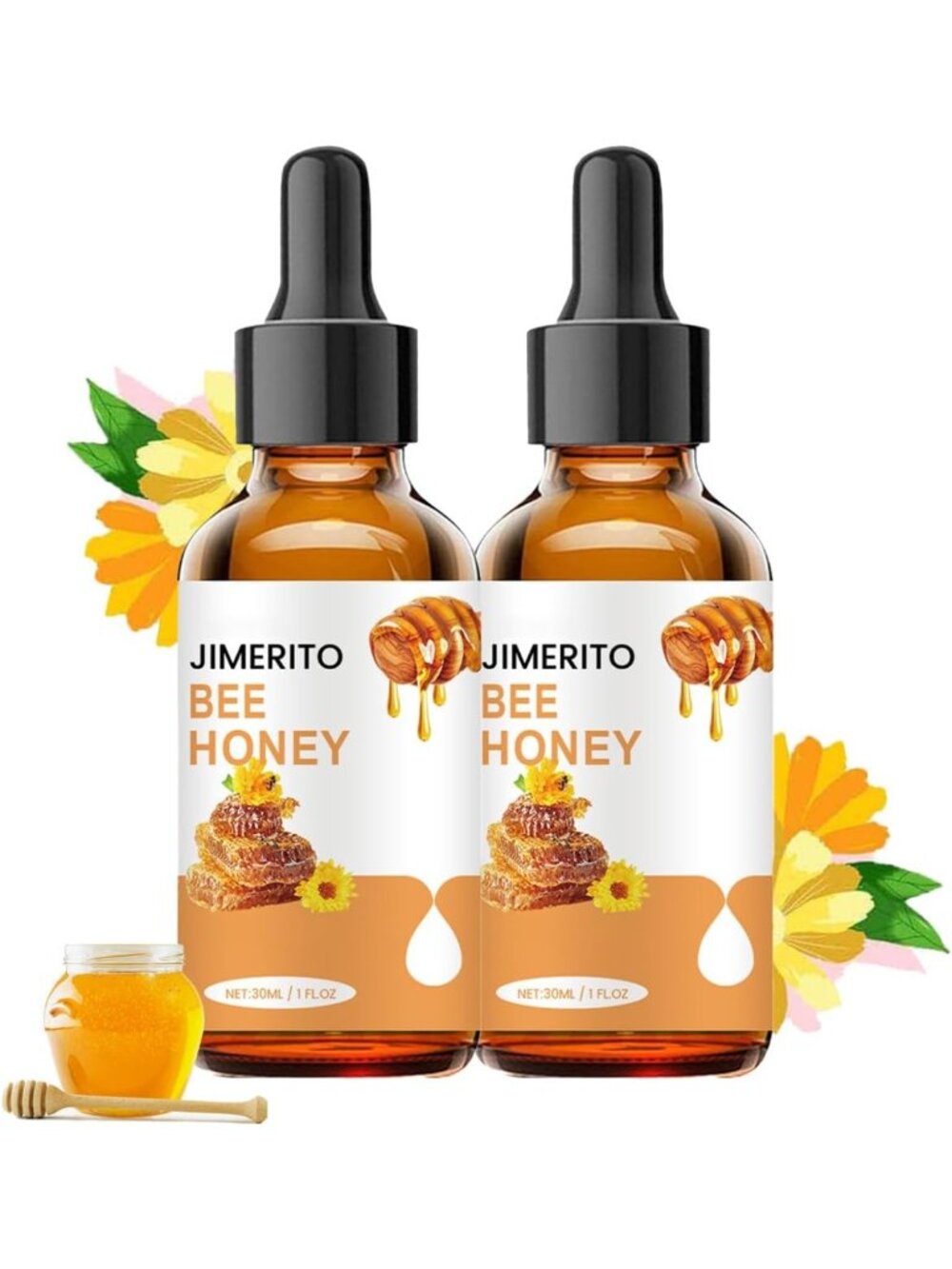 Natural Bee Honey Duo - Raw, Organic, Sweet & Delicious - Perfect for Tea